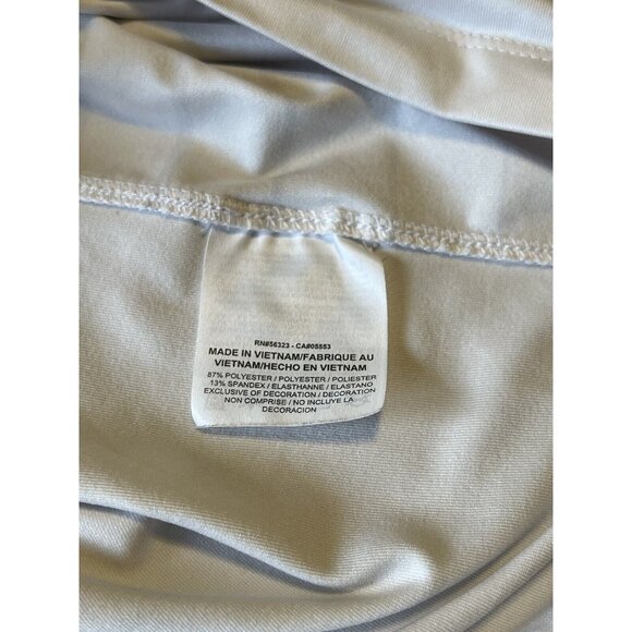 NIKE GOLF Size Large Dri-Fit White Brushed Gray Stripe Mens Polo Shirt Athletic - Picture 10 of 12